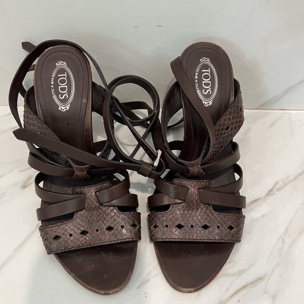 Tod's Wrap Ankle Heels Size 35.5